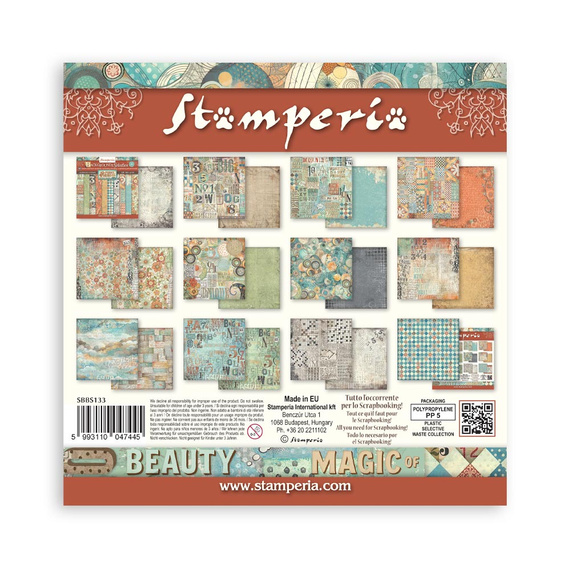 Scrapbooking Craft Papier Set 20x20 - Stamperia -  Furry Friends