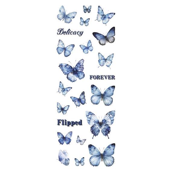 Stickers foil - Green and blue butterflies