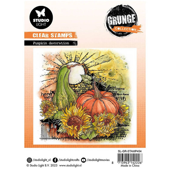 Transparent stamp - StudioLight - Pumpkins Grunge collection pumpkin