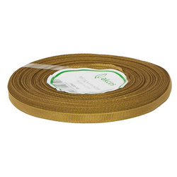 Ribbon / grosgrain ribbon 6mm gold 22.5mb