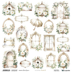 Scrapbooking paper 30x30 - ScrapAndMe - Elements 12 - cut-out sheet