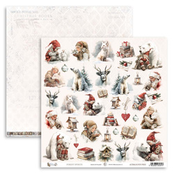 Scrapbooking Paper 30x30 cm - UHK Gallery - White Whispers - Forest Spirits