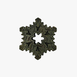Electroplated metal ornament - Snowflake 1.2