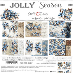 Set of scrapbooking papers 20x20 - Craft o'clock - Jolly Season