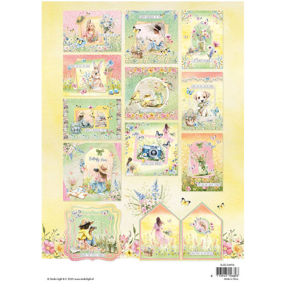 Scrapbooking Craft Papier Set and A4 scrapbooking elements - Blooming Spring 