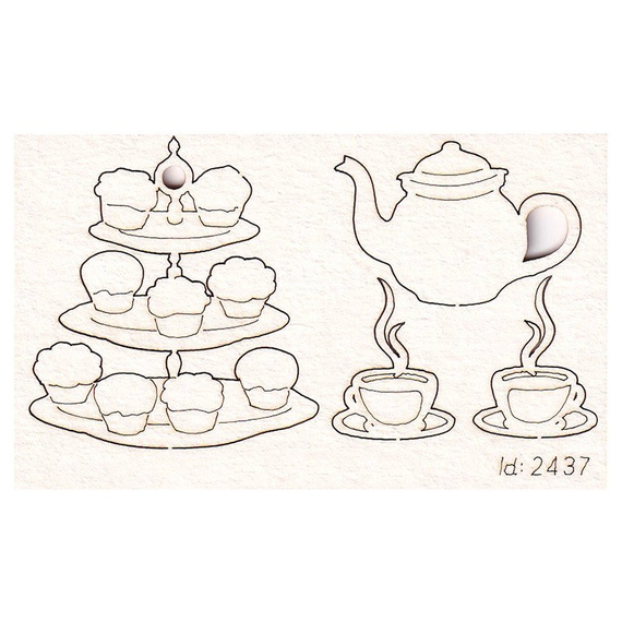 Chipboard Five o'clock tea -  Afternoon tea 