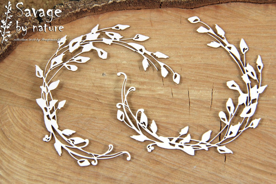 Chipboard wreath - Savage by Nature