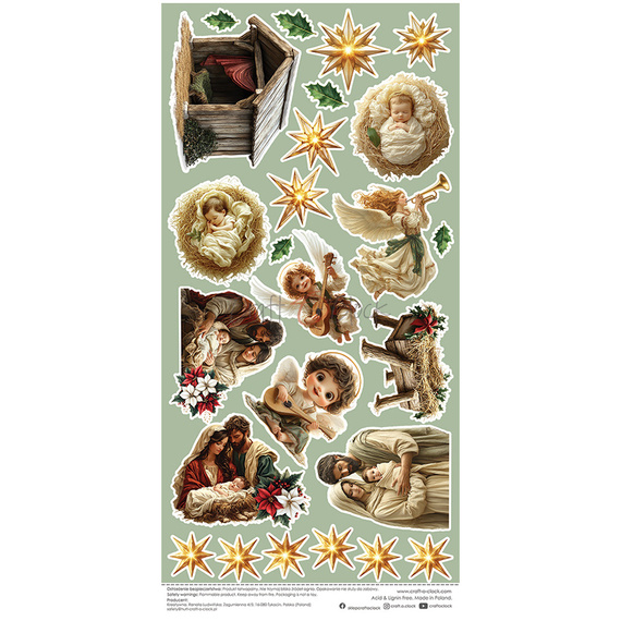 Scrapbooking paper 15x30 - Craft o'clock - Extras Sheet - Oh Christmas Night - Silent Night 