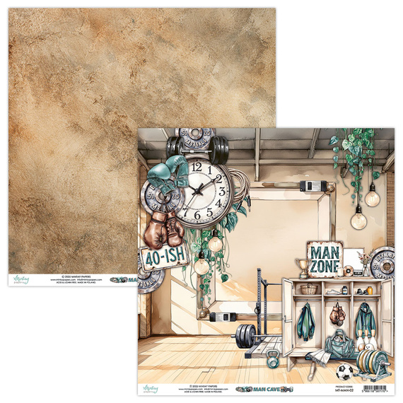 Scrapbooking paper 30x30 - Mintay - Man Cave 02