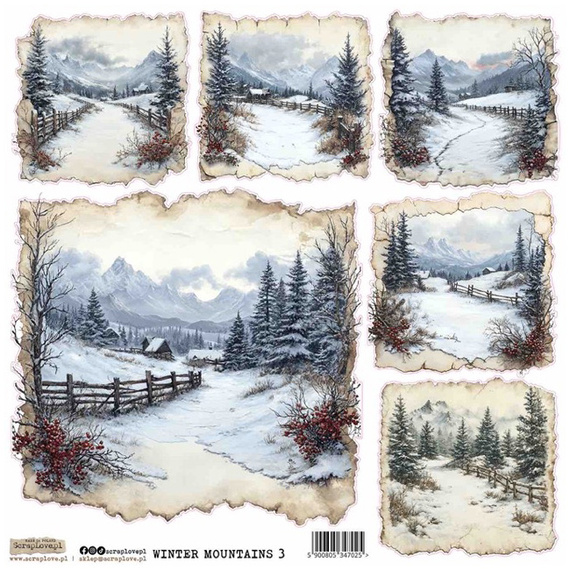 Stickers paper - ScrapLove - Winter Mountains 3
