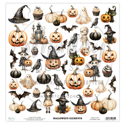 Paper with scrapbooking elements 30x30 - Mintay - Halloween