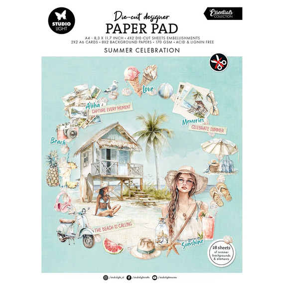 Scrapbooking Craft Papier Set and A4 scrapbooking elements - Blooming Spring