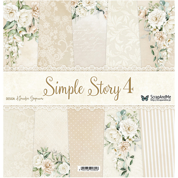 Scrapbooking papers set of 30x30 cm - ScrapAndMe - Simple Story 4