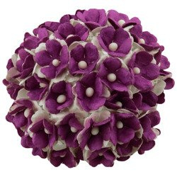 50 2-TONE VIOLET YELLOW MULBERRY PAPER SWEETHEART BLOSSOM FLOWERS