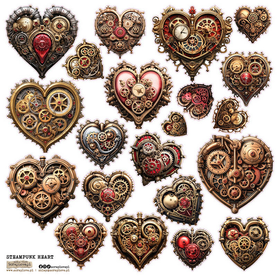 Stickers - ScrapLove - Steampunk Heart