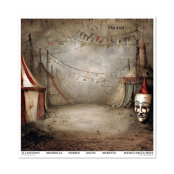 Set of scrapbooking papers 30x30 - Carnival - Masquerade - Itd Collection