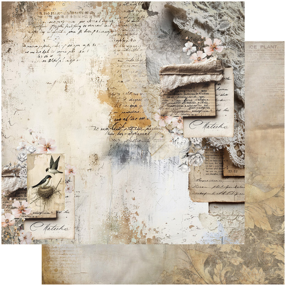 Set of Scrapbooking papers 15x15 - Alchemy of Art - In silence