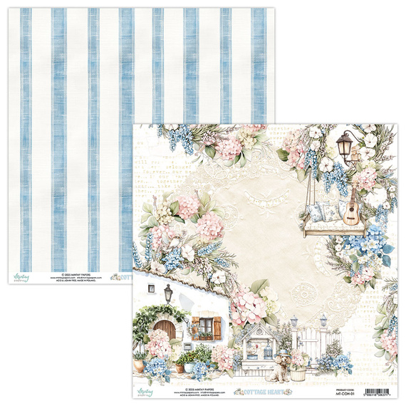 Scrapbooking paper 30x30 - Mintay - Cottage Heart 01