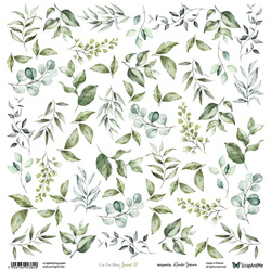 Scrapbooking paper 30x30 - ScrapAndMe - Leaves 17 - cut-out sheet