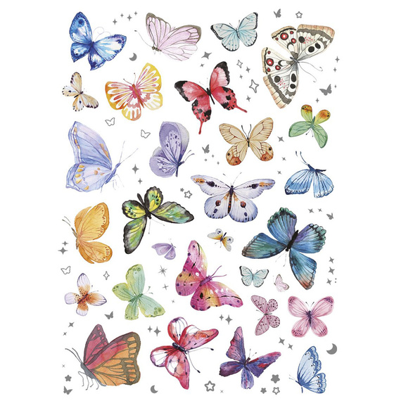 Stickers foil - Colorful butterflies