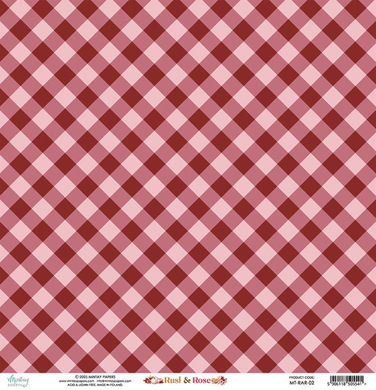 Scrapbooking paper 30x30 - Mintay - Rust & Rose 02