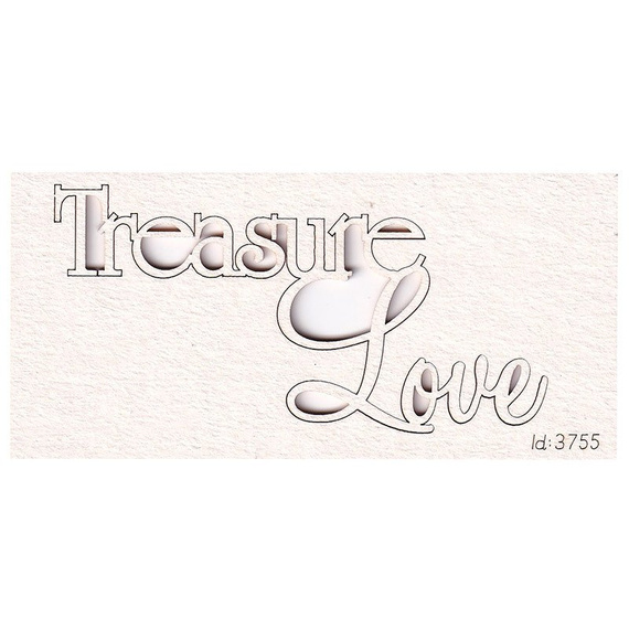 Chipboard Lettering Treasure Love