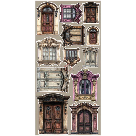 Time scrapbooking accessories set - Craft o'clock - Plum & Caramel - MIX