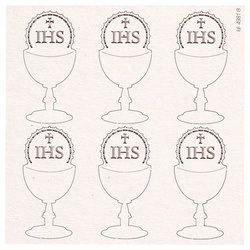 Chipboard - Chalice and host 02 - Tatting Communion - 6 pcs