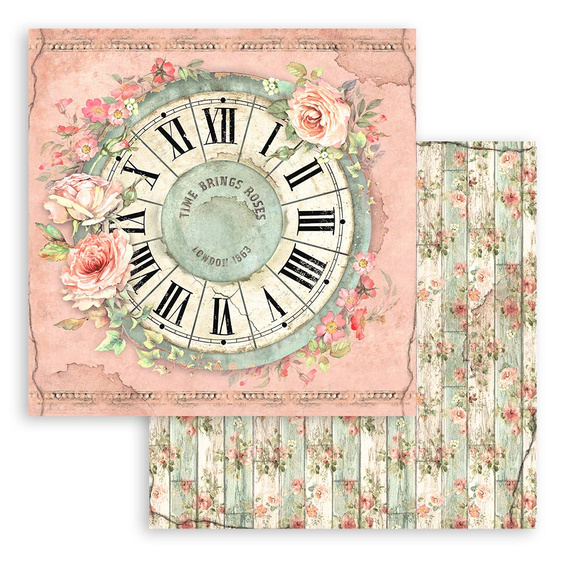 Set of 30x30 scrapbooking papers - Stamperia - House of Roses