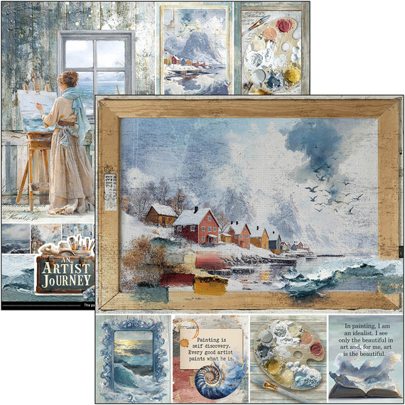 Set of scrapbooking papers 30x30cm - Paper Pad - Ciao Bella - Winter Season