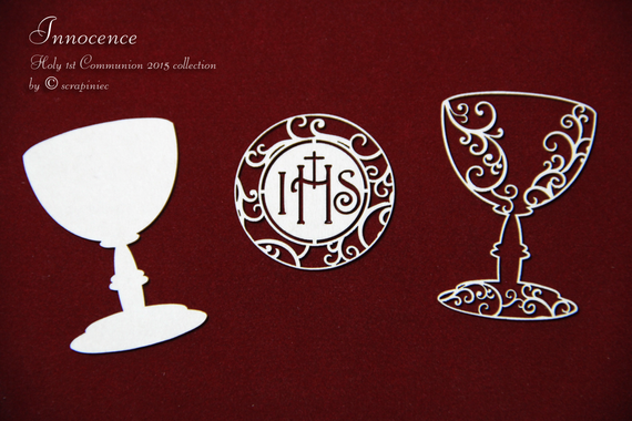 Chipboard First Communion set- 03 Innocence (3 pcs) - 3D 