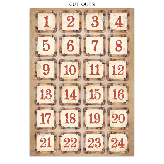 Junk Journal set of papers, stickers and elements - Gear Up For Christmas - Stamperia 