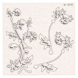 Chipboard - Cherish Christmas - Flowers 01