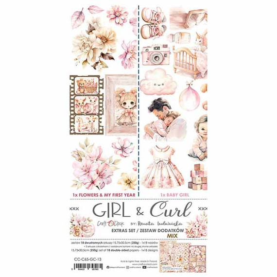 GIRL &amp; CURL - Craft o'clock - accessory set - MIX