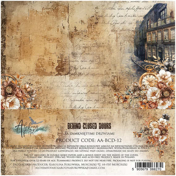 Set of 15x15 papers - Alchemy of Art - Behind Closed Doors