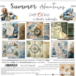 Set of scrapbooking papers 20x20 - Craft o'clock - Summer Adventures