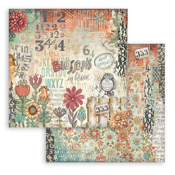 Set of scrapbooking papers 30x30 - Furry Friends - Stamperia