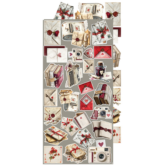 Time scrapbooking accessories set - Craft o'clock - Plum & Caramel - MIX