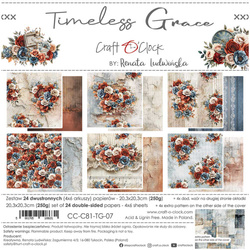 Set of scrapbooking papers 20x20 - Craft o'clock - Timeless Grace
