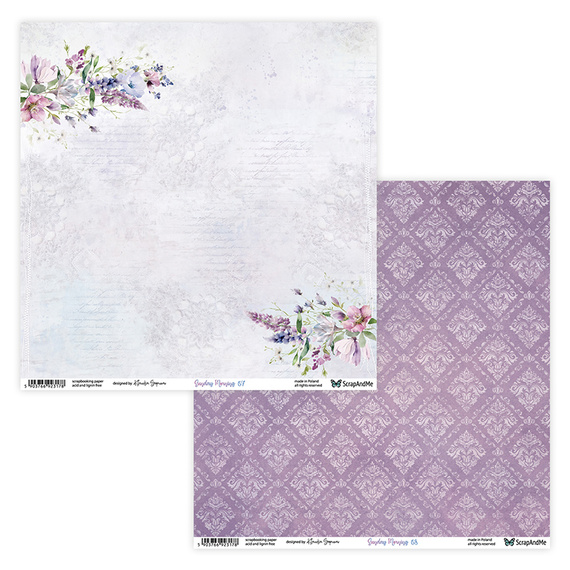 Scrapbooking Craft Papier Set for scrapbooking 30x30 - ScrapAndMe - White Roses