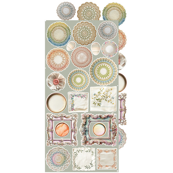 Time scrapbooking accessories set - Craft o'clock - Plum & Caramel - MIX