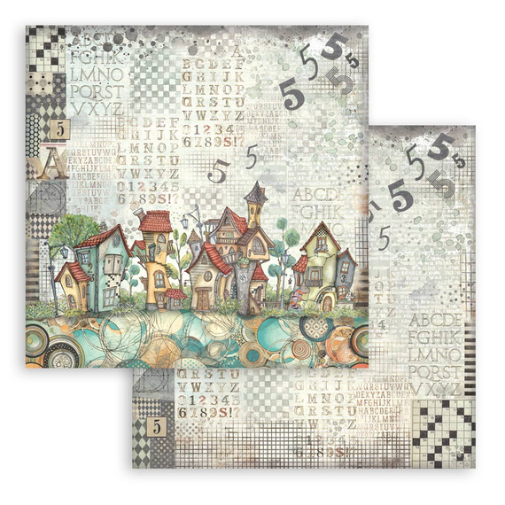 Set of scrapbooking papers 30x30 - Furry Friends - Stamperia