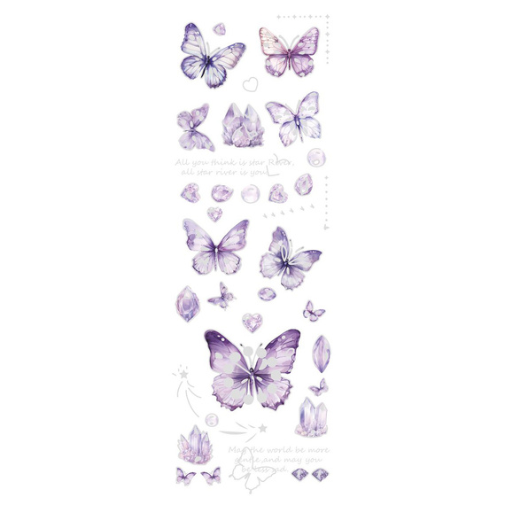 Stickers foil - Purple butterflies