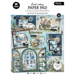 Set of scrapbooking papers with A4 elements - Winter Wonderland