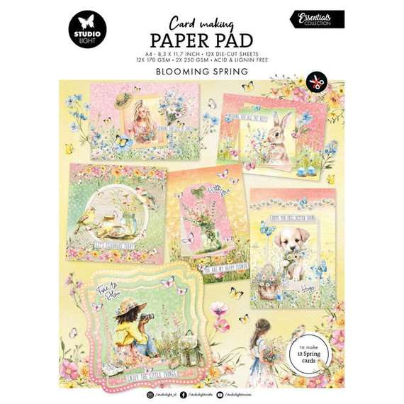 Scrapbooking Craft Papier Set and A4 scrapbooking elements - Blooming Spring 