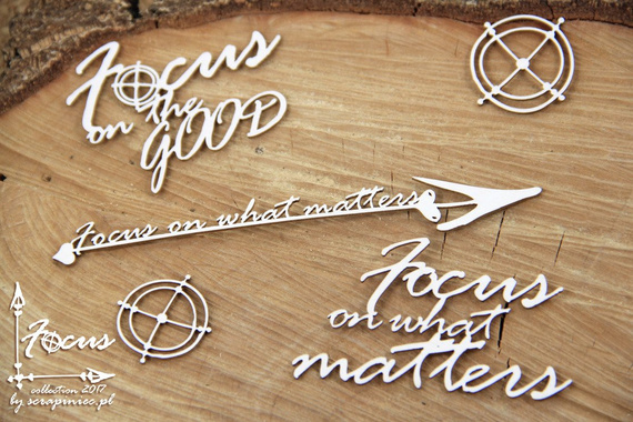 Chipboard lettering Focus on the GOOD; Focus on What Matters