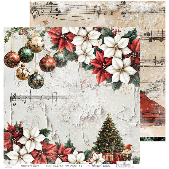 Set of scrapbooking papers 30x30 - Craft o'clock -  Oh Christmas Night