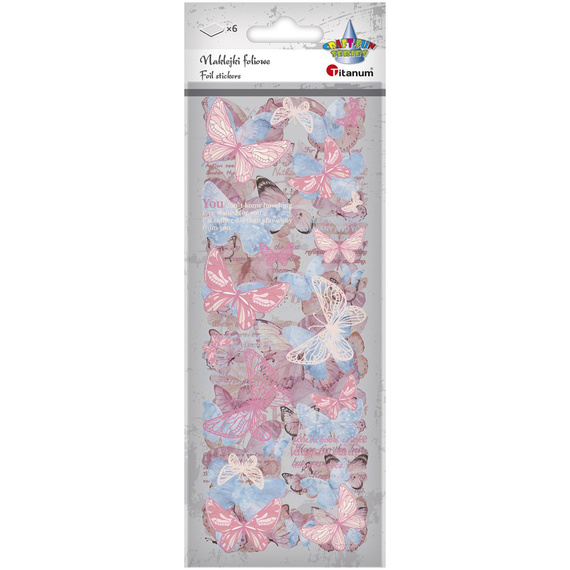 Stickers foil - Pink butterflies