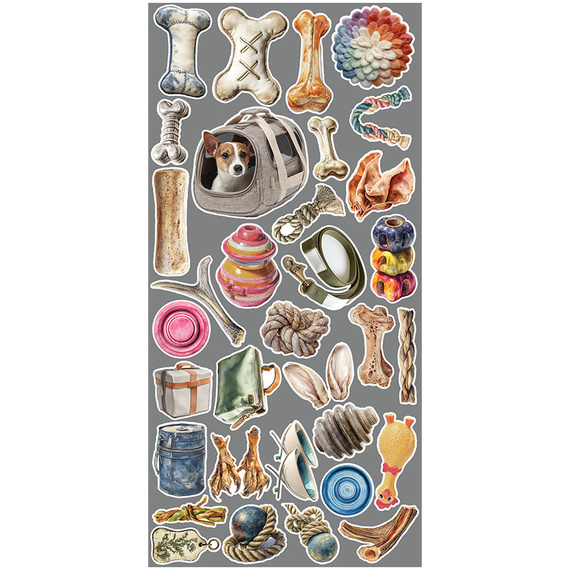 Time scrapbooking accessories set - Craft o'clock - Lovely Pets - mix 02