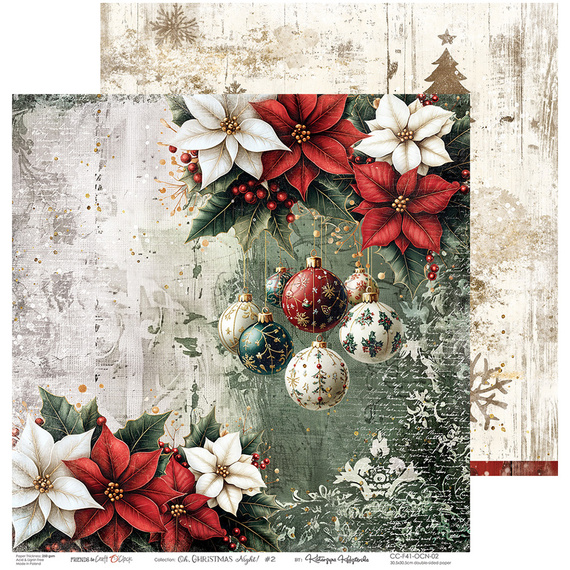 Set of scrapbooking papers 30x30 - Craft o'clock -  Oh Christmas Night